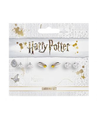 Harry Potter Stud Earring Set Snitch/ Deathly Hallows/ Platform 9 3/4
