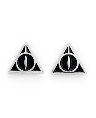 Harry Potter Deathly Hallows Silver Plated Stud Earrings